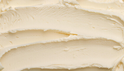 Closeup of white ice cream surface texture