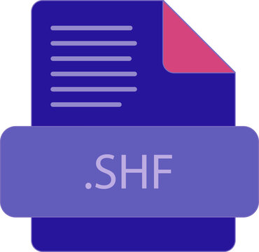 SHF File extention icon old minimal color fill
