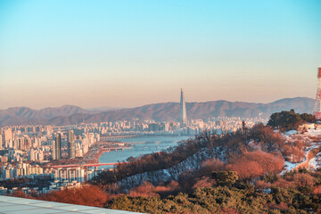 Naklejka premium Panorama Seoul