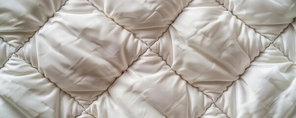 Quilted fabric texture with diamond stitching, offering a cozy and comfortable vibe, fabric texture background, cozy quilted