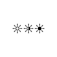 Brightness and contrast icon isolated on white background