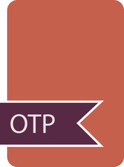 OTP File format icon label contour