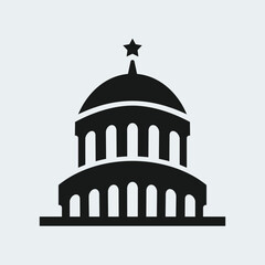 Capitol building icon vector design