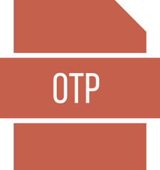 OTP icon crisp corner with transparent center