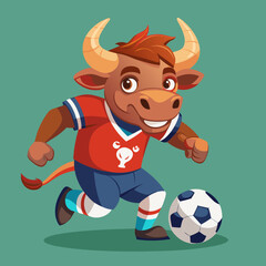 bull maskot cartoon vector illustration