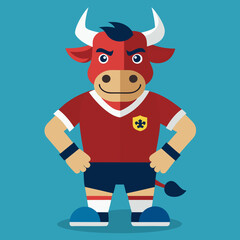 bull maskot cartoon vector illustration
