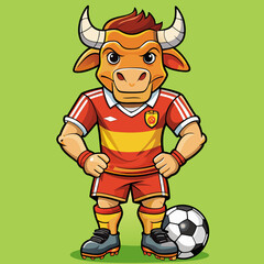 bull maskot cartoon vector illustration