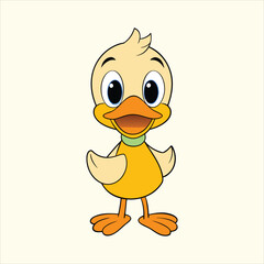 Cute duck art vector