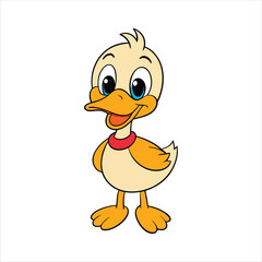 Cute duck art vector