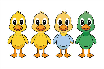 Cute duck art vector