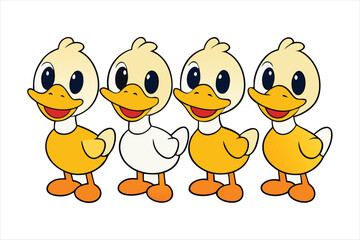 Cute duck art vector