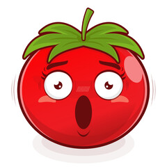 tomato surprised face cartoon cute