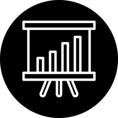Statistics Vector Line White Circle Black