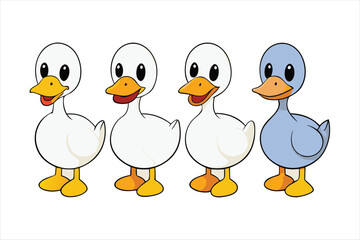 Cute duck art vector