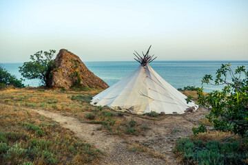 Wigwam by the sea
