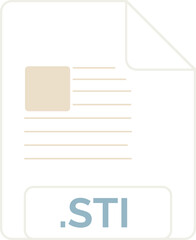 STI File icon minsk dashed rounded outline