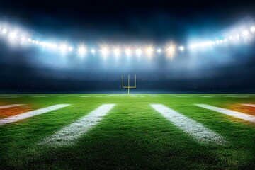 Obraz premium football stadium with lights, sports background