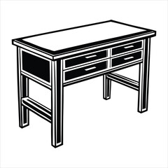 Desk black vector