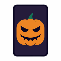 halloween pumpkin with a smile