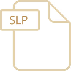 SLP File format icon rounded shapes outline