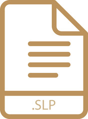 SLP File minimal icon with symbol