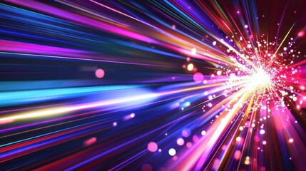 Naklejka premium Abstract Light Streaks and Explosion