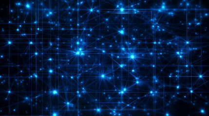 Fototapeta premium A blue and white image of a computer screen with a grid of squares and dots