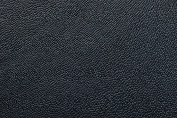 Genuine leather, dark gray color. Sample background or texture. Studio shot.