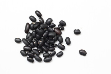 Black bean isolate on white background 