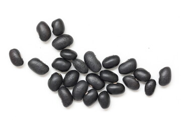 black peas, black bean seed isolated on white background 