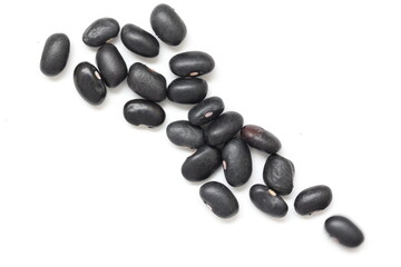 black beans seeds isolate on white background 