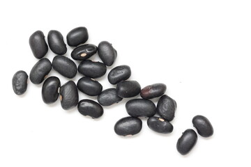 black bean seeds isolate on white background 