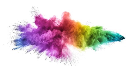 Fototapeta premium Vibrant Color Explosion on White Background