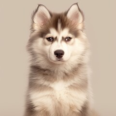 Obraz premium Adorable Husky Puppy Portrait