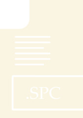 SPC File format icon fill insidse with symbol