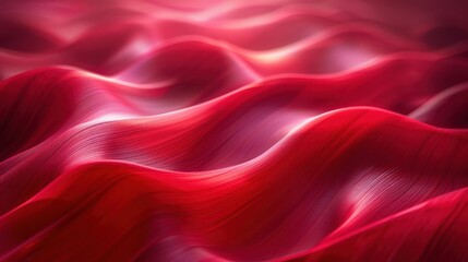 Obraz premium Abstract Red Wavy Background, Digital Art Design for Wallpaper, Banner, and Website