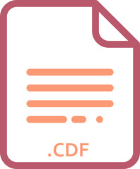 CDF doted and dashed icon inside transparent