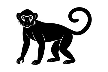 
Monkey silhouette, Monkey icon vector illustration
