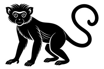 
Monkey silhouette, Monkey icon vector illustration
