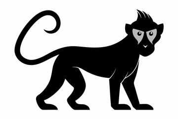 
Monkey silhouette, Monkey icon vector illustration
