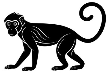 
Monkey silhouette, Monkey icon vector illustration
