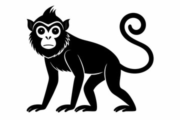 
Monkey silhouette, Monkey icon vector illustration
