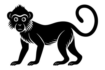 
Monkey silhouette, Monkey icon vector illustration
