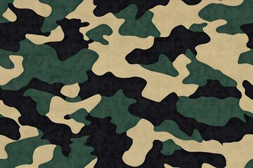 Camouflage seamless pattern, military fabric background texture