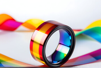 lgbt pride colors abstract concept pride month celebrations isolated white background high resolution high details vibrant