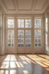 Obraz premium Elegant image of an auction room with soft, ambient lighting and minimalist dÃ©cor,