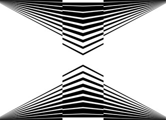 AAbstract striped pattern of broken lines. Divided vector background made of black lines on a white background. Line design element