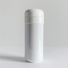 White Thermos Bottle Mockup