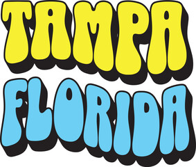 Tampa Florida Typography Vector
