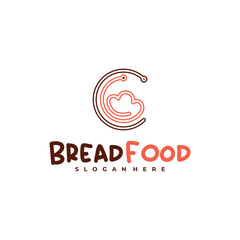 Fototapeta premium Bread tech logo vector template, Creative tech bread logo design concepts